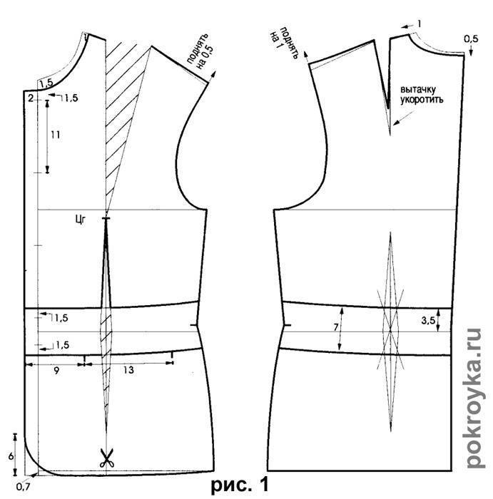 Как построить воротник пиджачного типа с отрезной стойкой