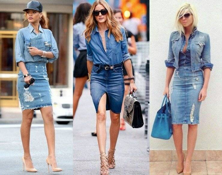 С чем носить джинсовую юбку (93 фото): обзор модных и стильных вариантов