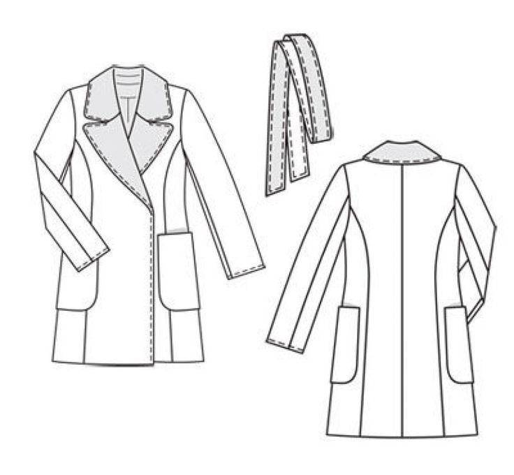 Как сшить пальто-халат: выкройка пальто-халата с запахом, с капюшоном, пошаговый пошив пальто