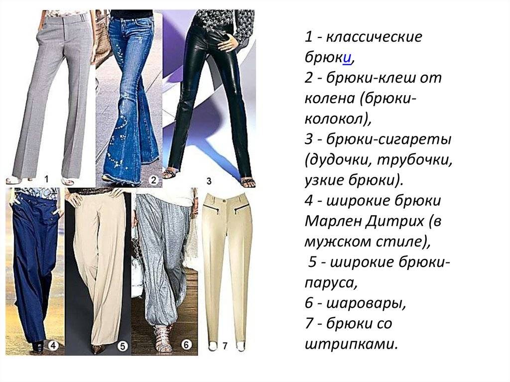 Разнообразные фасоны женских брюк. идеи сочетания (55 фото)