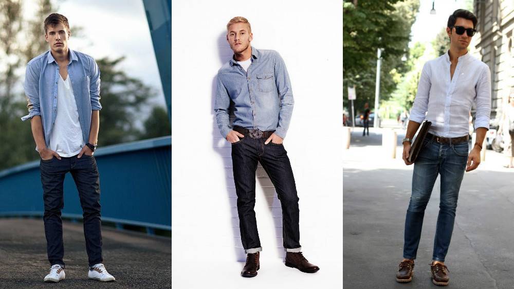 Рубашка с джинсами мужской образ - разнообразие стилей
