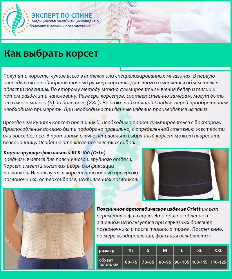 Ортопедические корсеты для пояснично-крестцового отдела позвоночника, обзор поддерживающих бандажей для спины