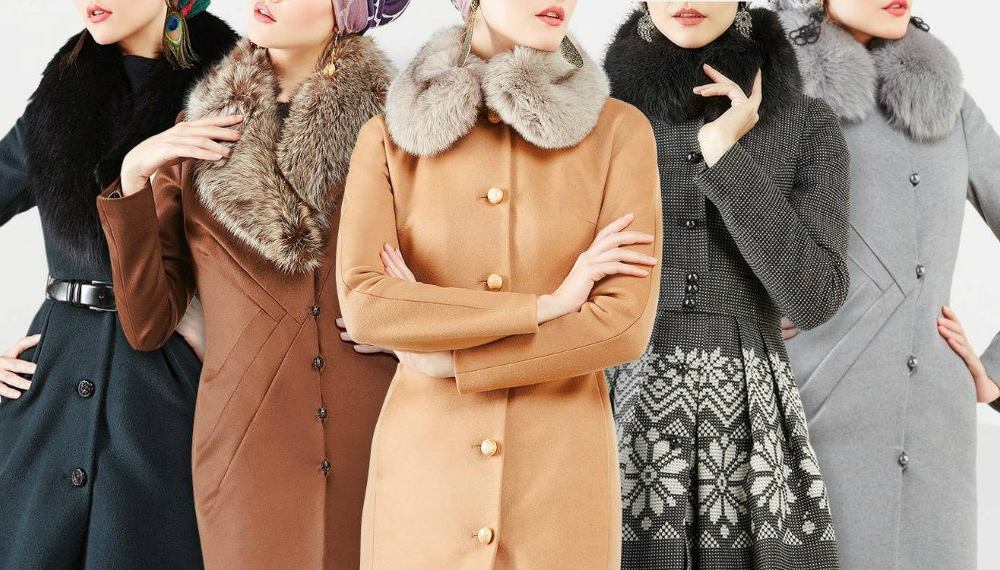 Оцени женское зимнее драповое пальто с мехом и капюшоном