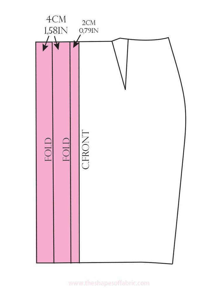 Выкройка женская юбка-тюльпан (размер 42-50)