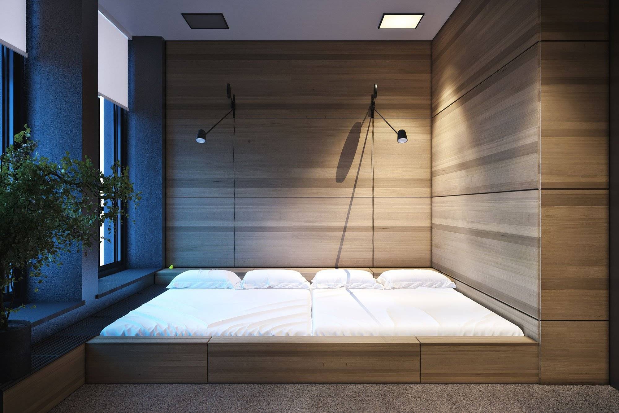 Кровать в японском стиле, какая должна быть форма и чем отличается