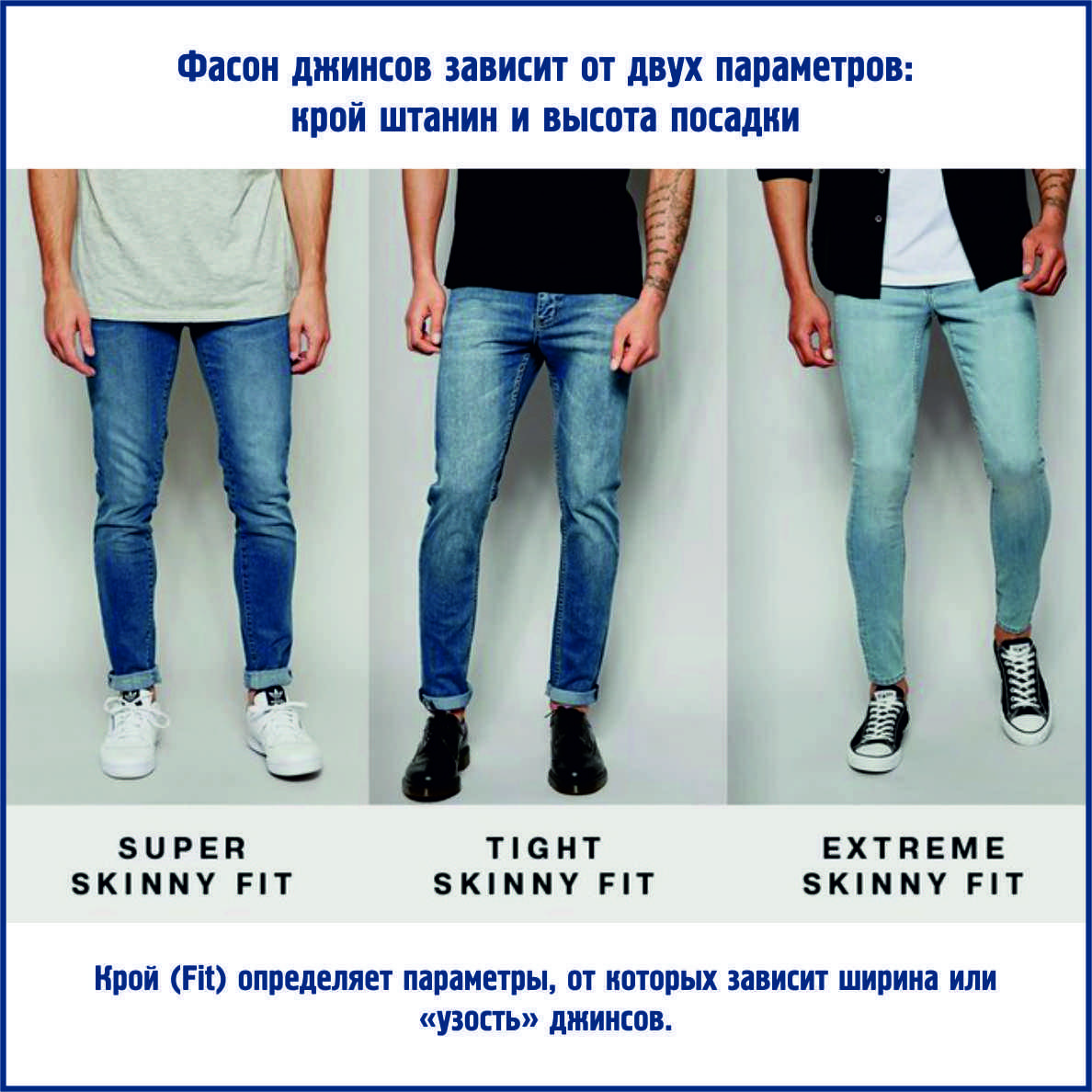 Размеры детских и подростковых джинсов