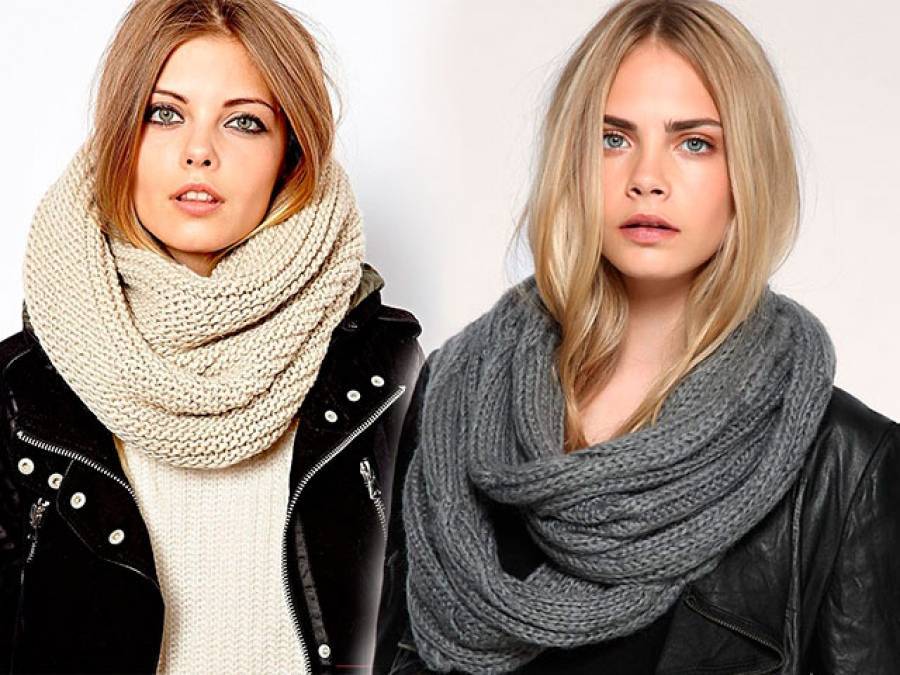 Как носить шарф хомут: 7 способов модных методов