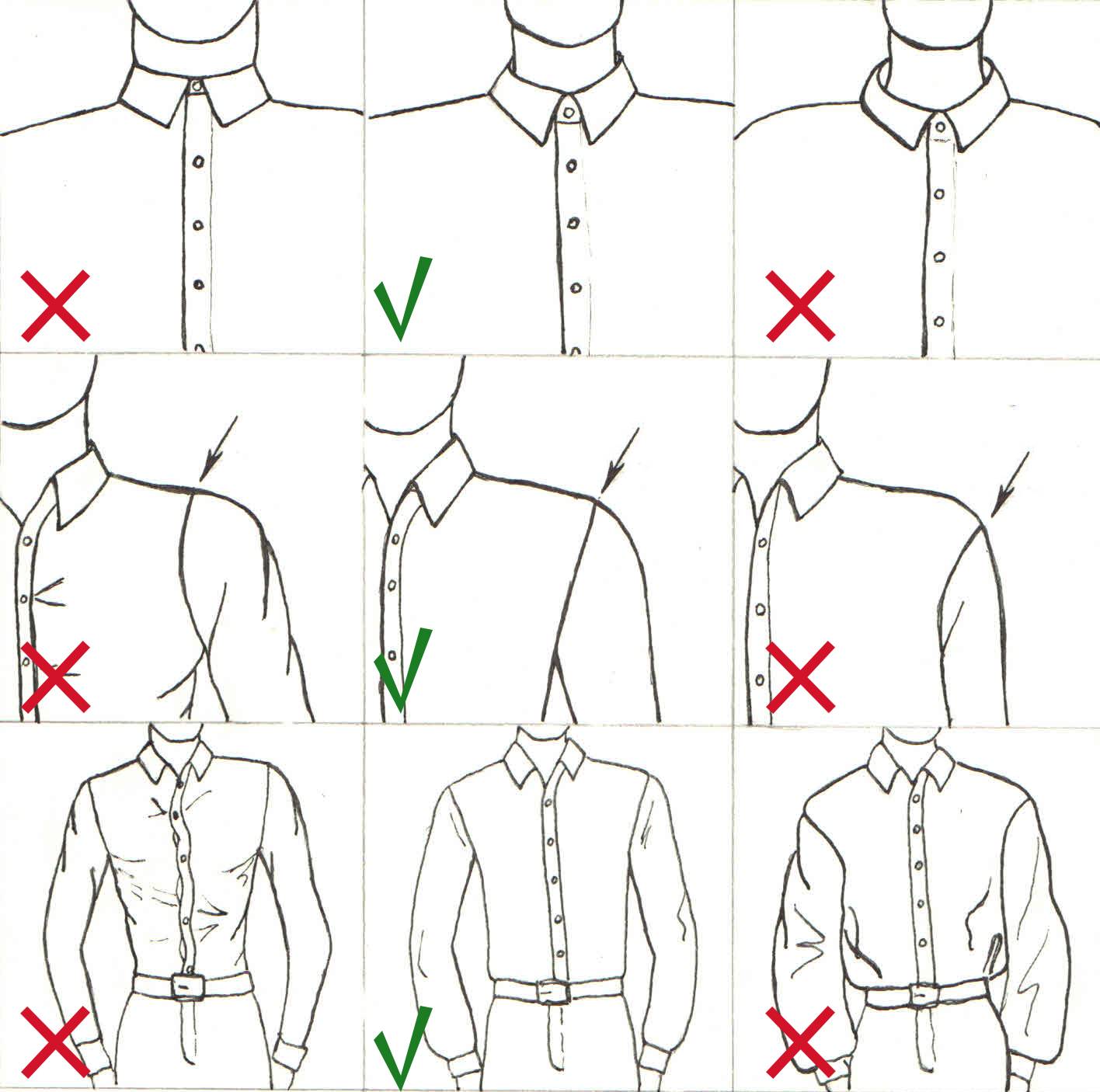 Как определить размер мужских и женских рубашек?