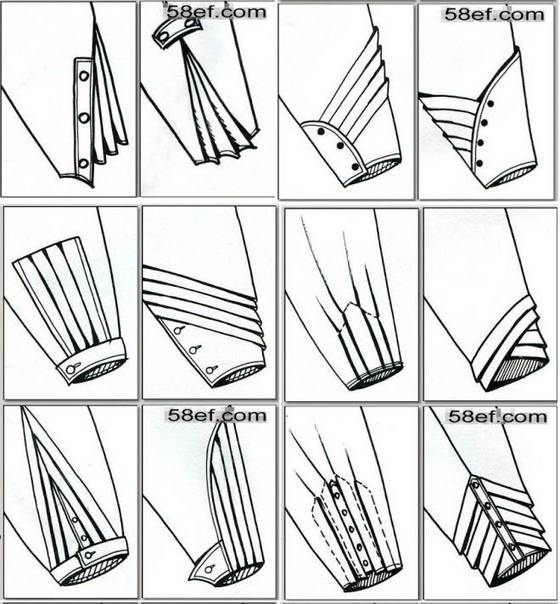 Обработка низа рукавов притачными замкнутыми манжетами