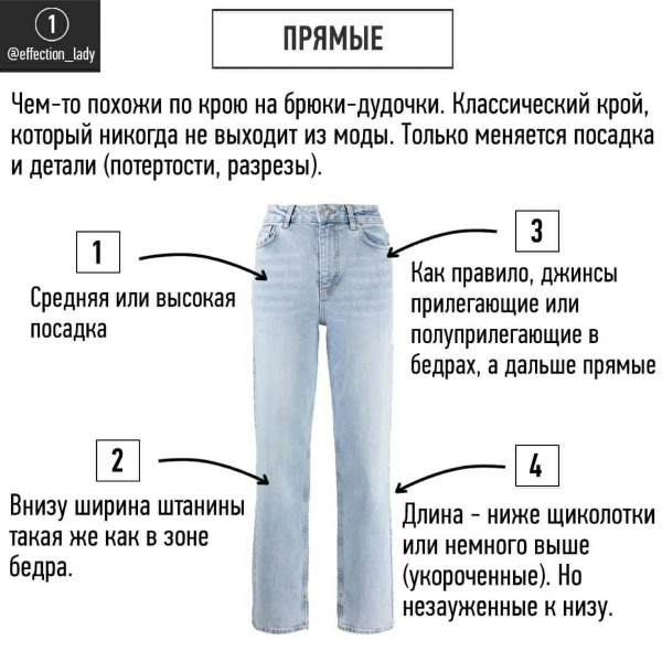 Женские джинсы прямого кроя: стильные луки, фото 2023-2024