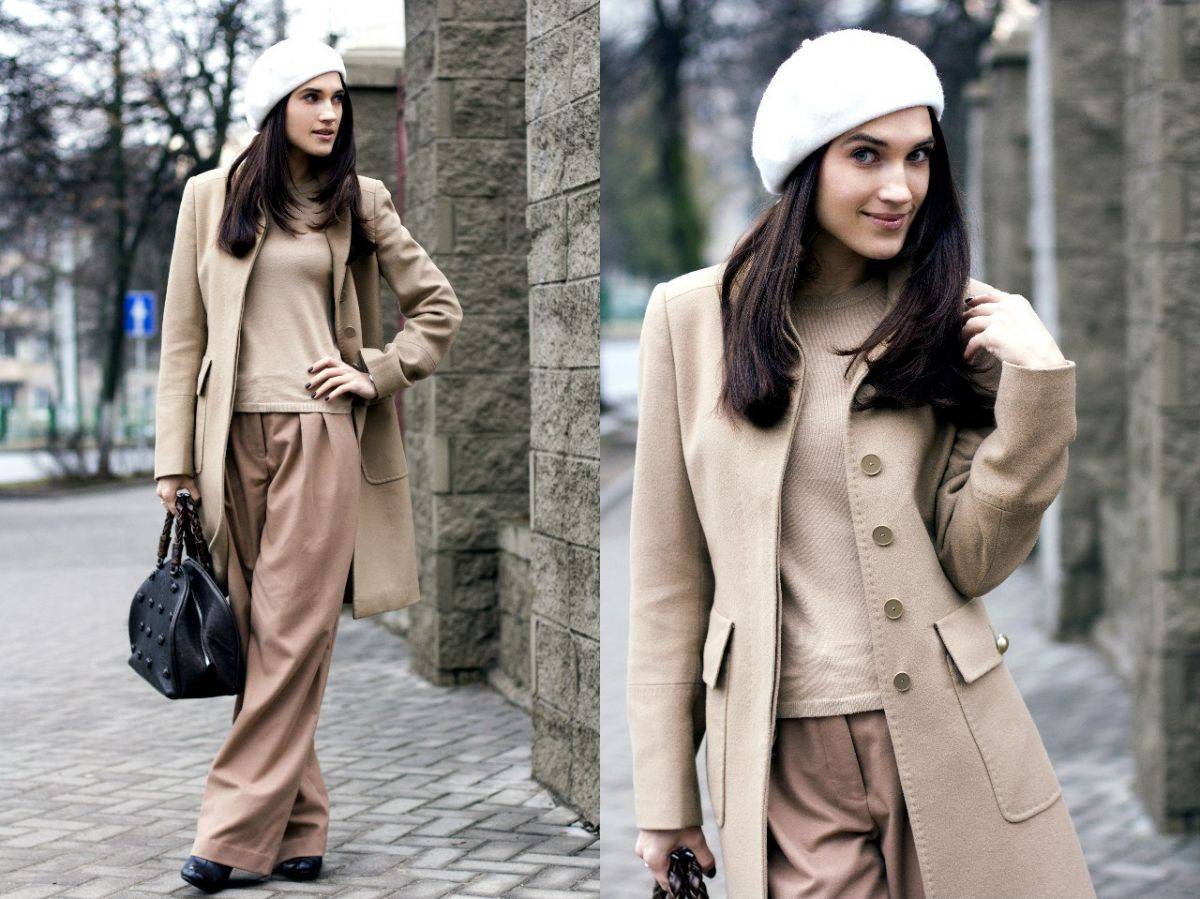 Пальто – с  какой шапкой носить, как стильно сочетать: фото модных луков    :: клео.ру