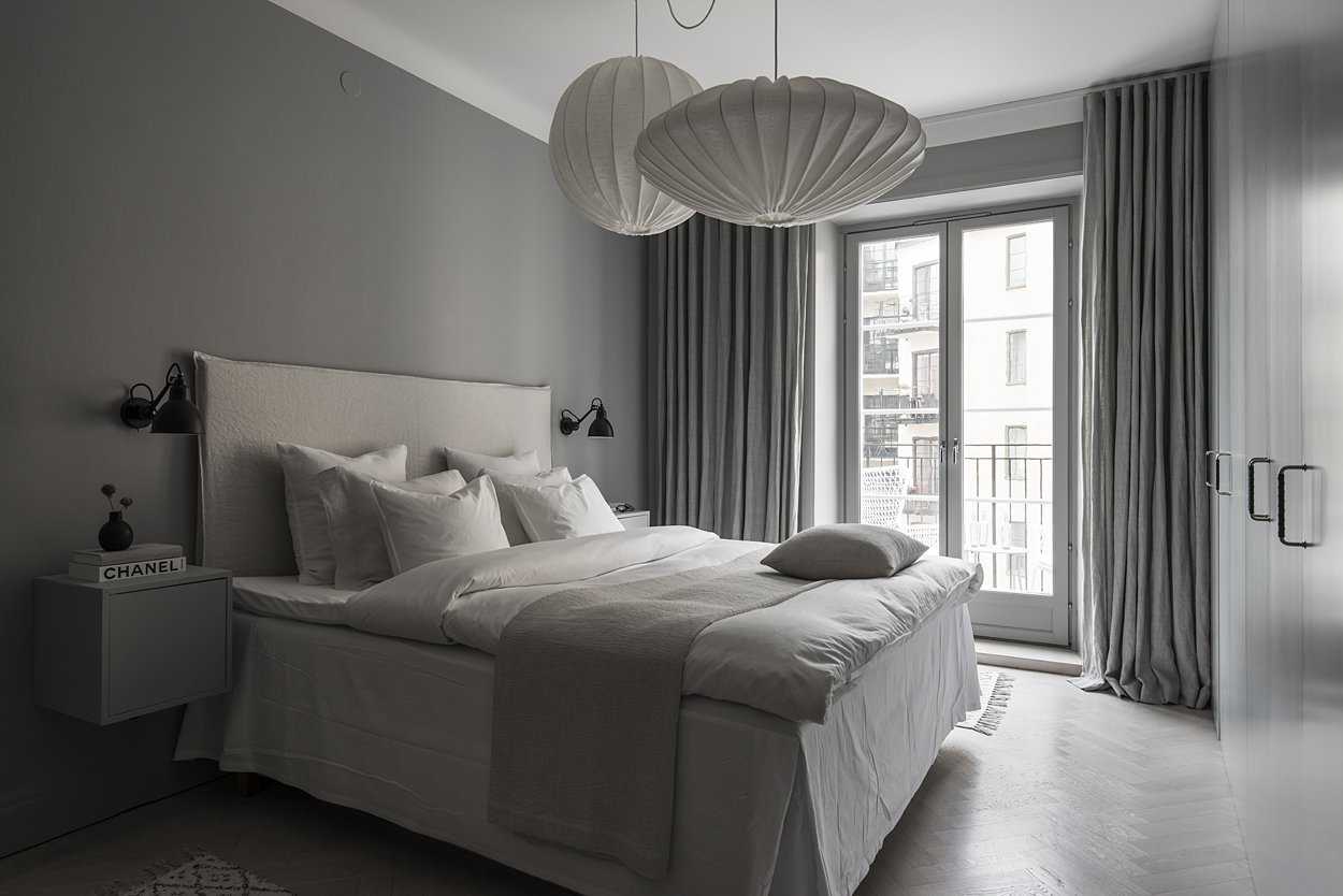 Спальня в серых тонах - 100 фото изумительного сочетания оттенков
