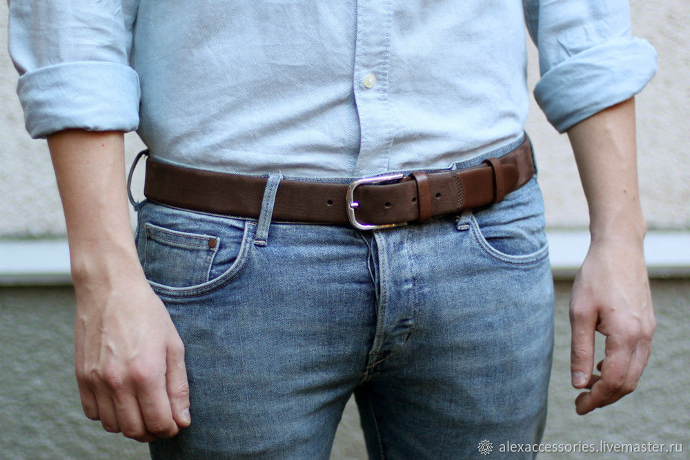 Кожаный ремень мужской для джинс: правила выбора