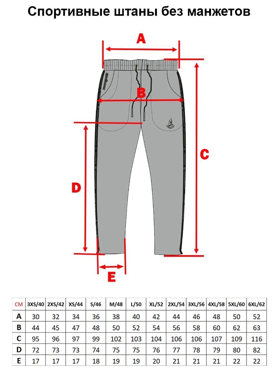 Женские и мужские спортивные брюки: размер, фото