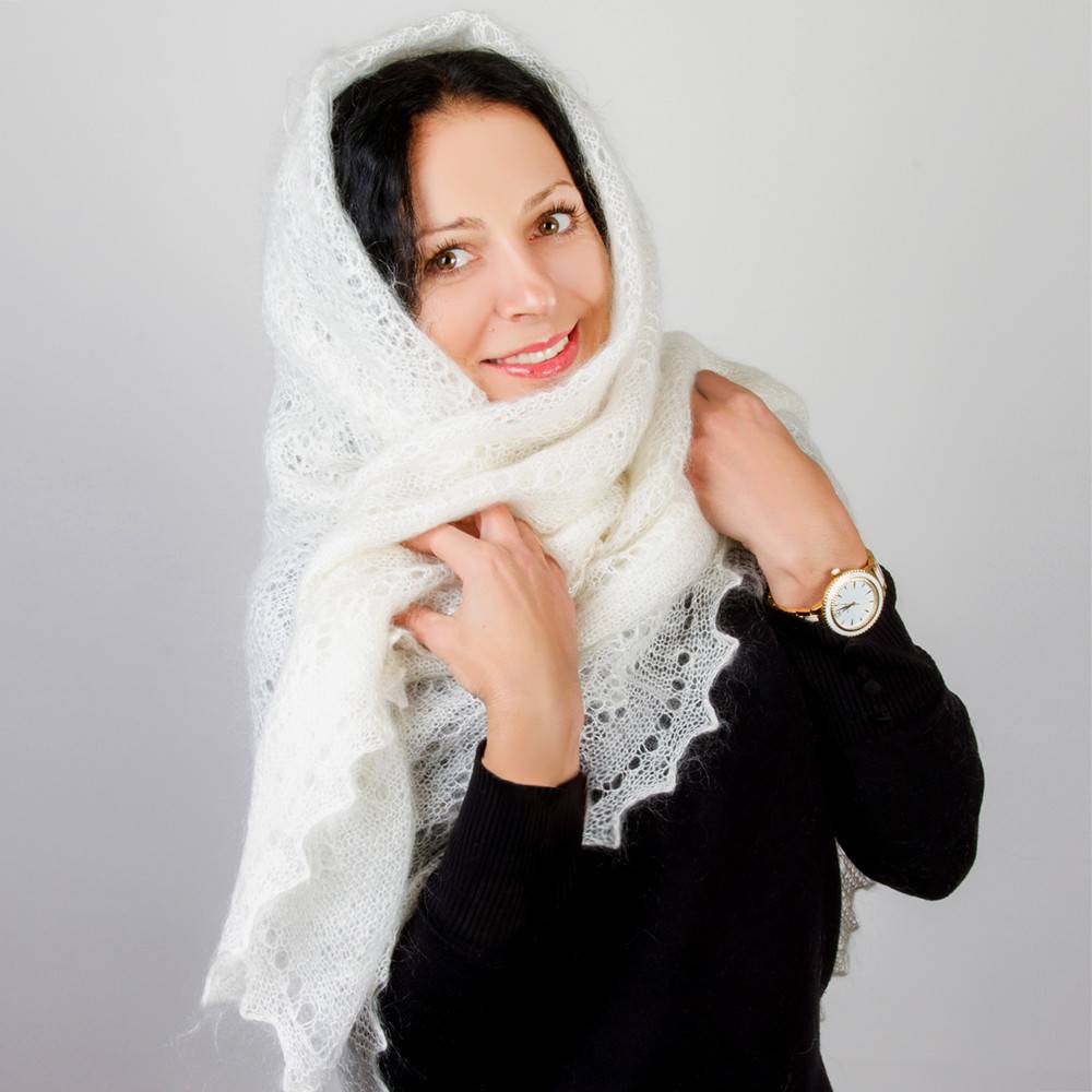 Как и с чем носить оренбургский платок?