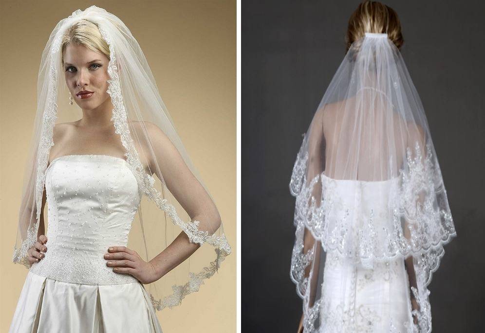 Как выбрать фату к свадебному платью - модели и советы, фото