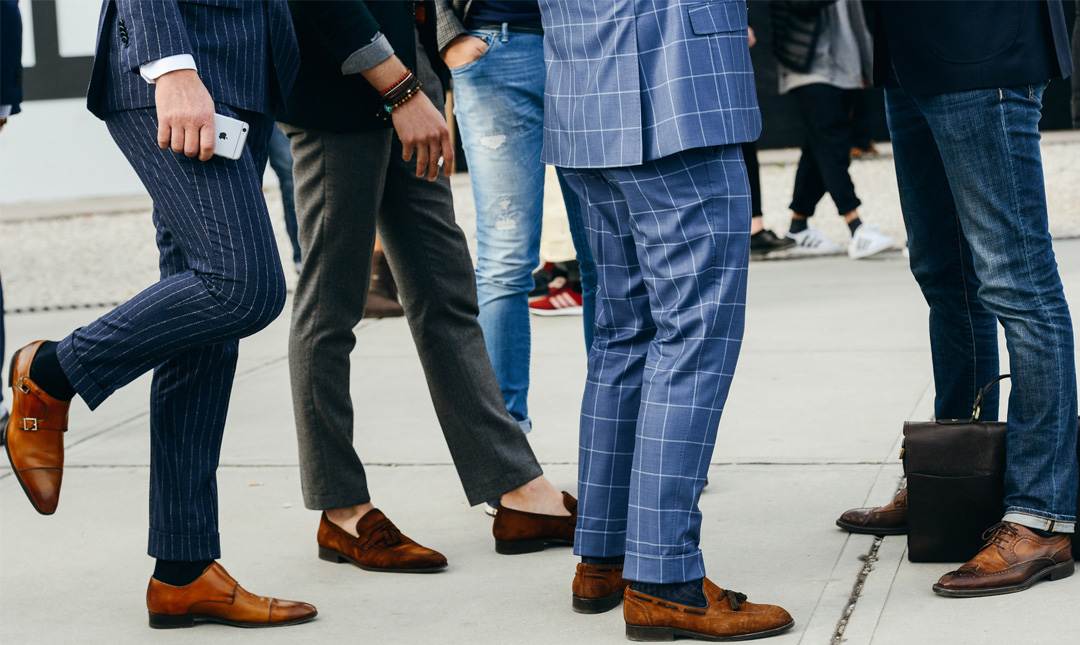 Сочетание обуви с брюками: руководство для мужчин по комбинированию туфель и костюма | yepman.ru