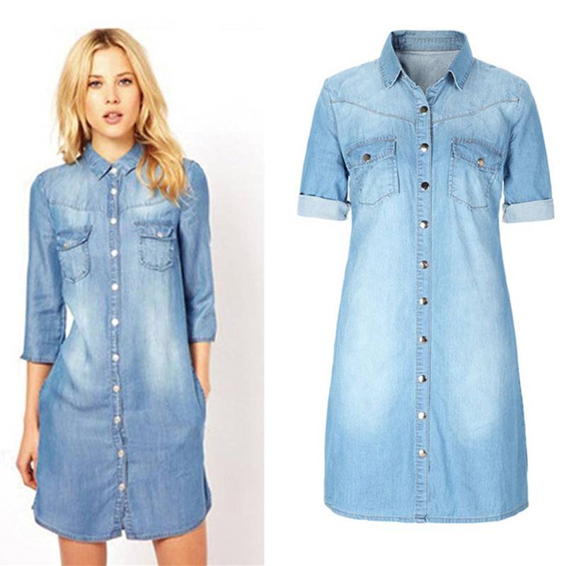 Летние джинсовые платья: из тонкого денима, платье-рубашка. с чем носить джинсовые платья + 130 фото
