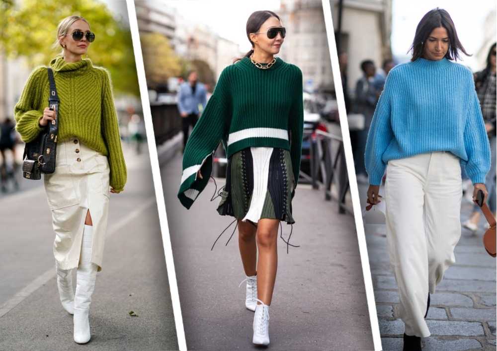 Модные женские свитера 2023 года: тренды, свежие новинки и красивые вязанные модели зимних пуловеров, с коротким или длинным рукавом