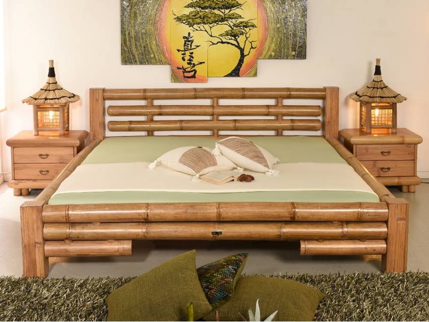 Необычная и полезная кровать из бамбука