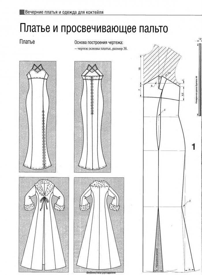 Выкройка вечернего платья в пол: моделирование, пошив, видео мк, 6 моделей