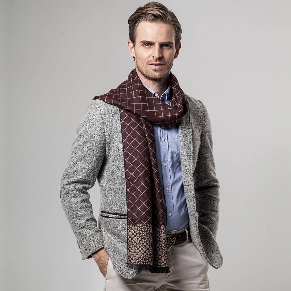 Мужские шарфы – модные тенденции 2021 года. мужские шарфы спицами в подарок. вяжем мужской шарф спицами: схемы с узорами для начинающих