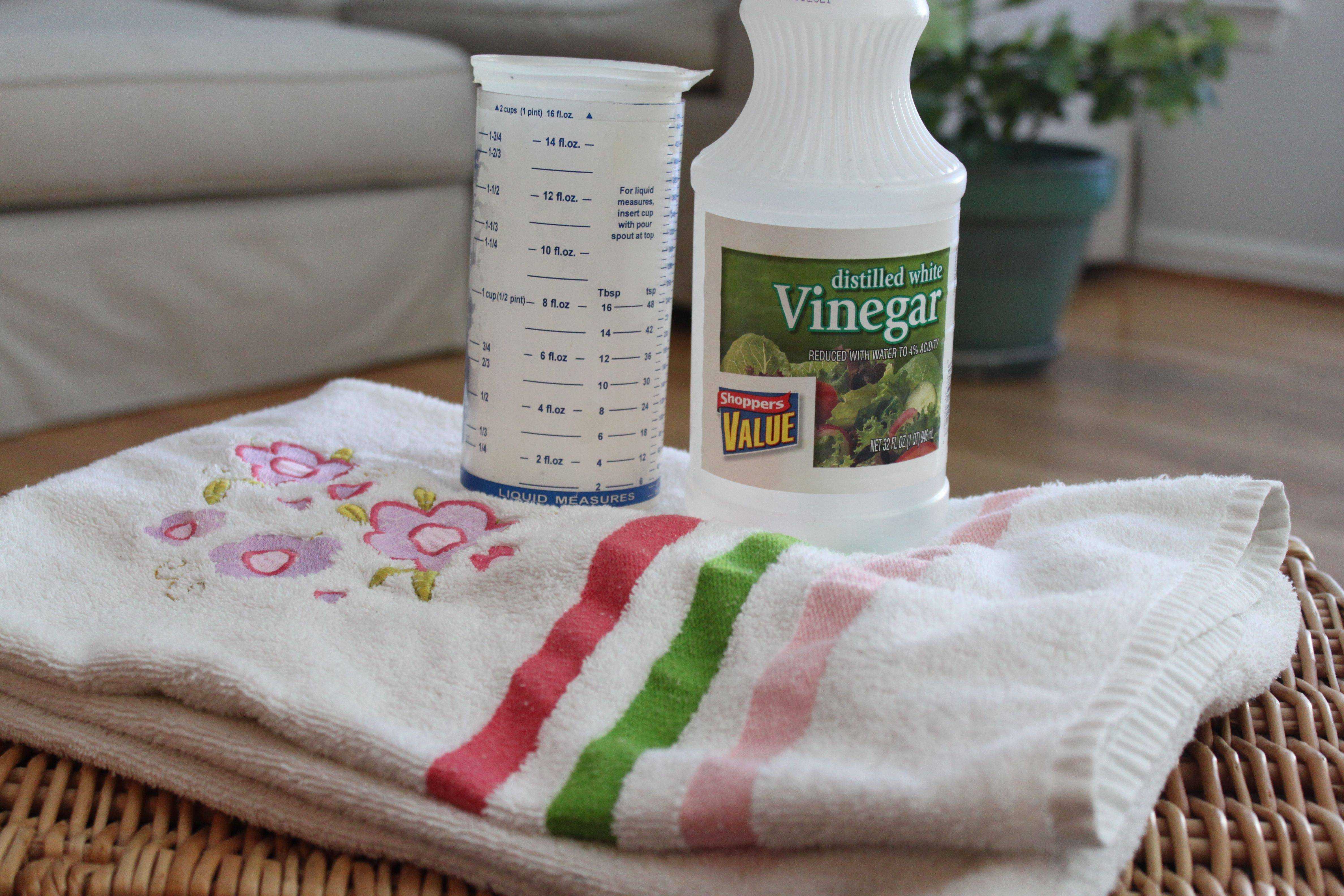 Как отбелить кухонные полотенца с растительным маслом?