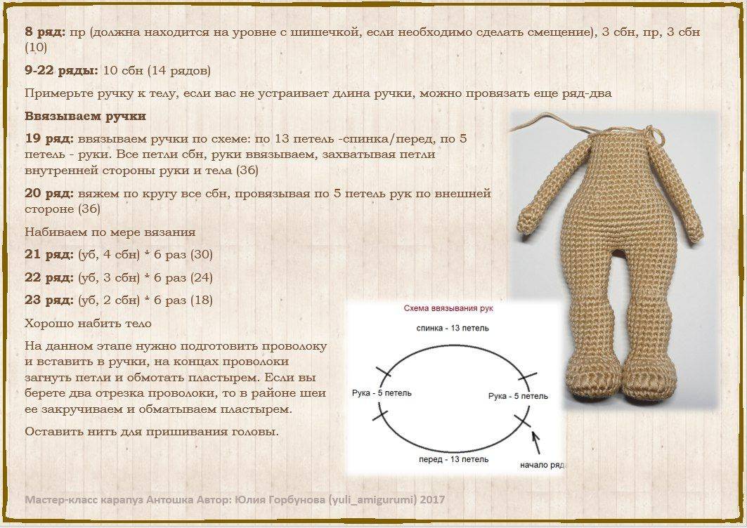 Вязаные игрушки тильды — подборка схем вязания